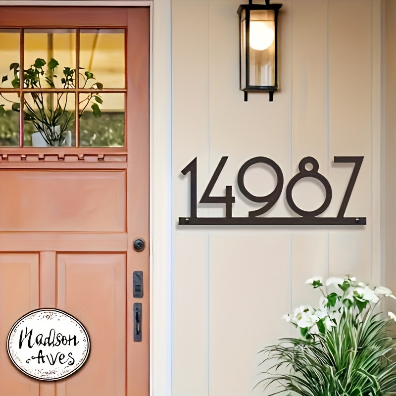 Outdoor Furniture Metal - Gepersonaliseerde handgemaakte metalen adresplaat wandhangende huisnummerbord
