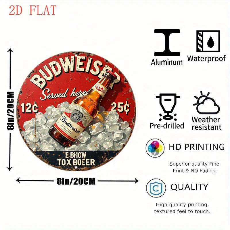 1pc vintage bierlogo metalen w - Outdoor Furniture Metal recensie en prijs